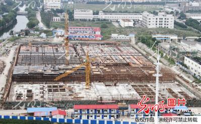 《光明圖片》：江蘇省規模最大的一座半地埋式污水處理廠明年投用